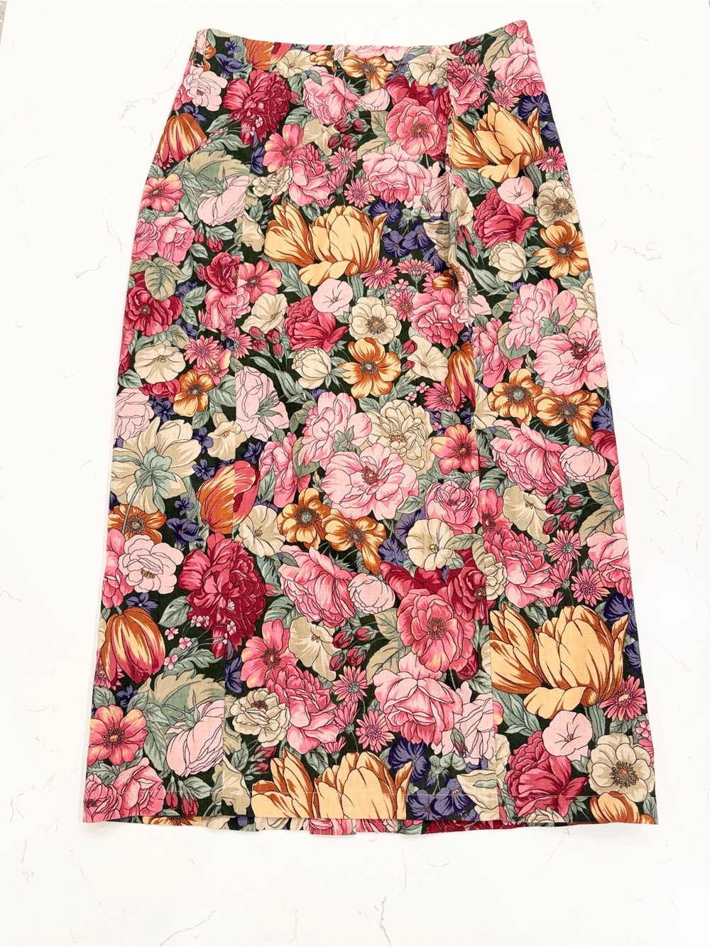 Vintage The Eagle’s Eye Chintz Floral Midi Skirt 90s